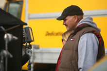 J.J. Barmettler on the set of Green Flash